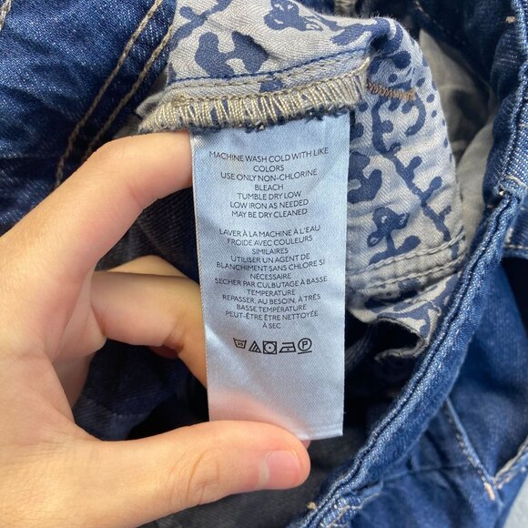 We The Free Womens High Rise Pleated Denim Wide Leg Jeans Blue Pockets Sz 24 New - Picture 13 of 15